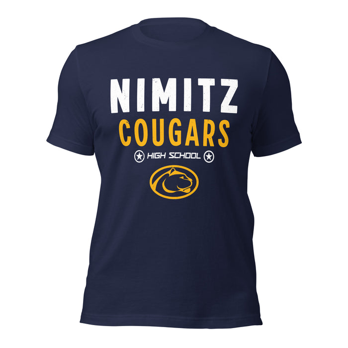 Nimitz High School Cougars Navy Blue Premium Unisex T-shirt 003