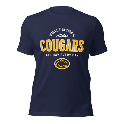 Nimitz High School Cougars Navy Blue Premium Unisex T-shirt 040