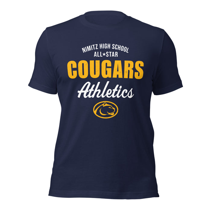 Nimitz High School Cougars Navy Blue Premium Unisex T-shirt 034