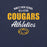 Close-up view of Nimitz High School Cougars Navy Blue Premium Unisex T-shirt 034