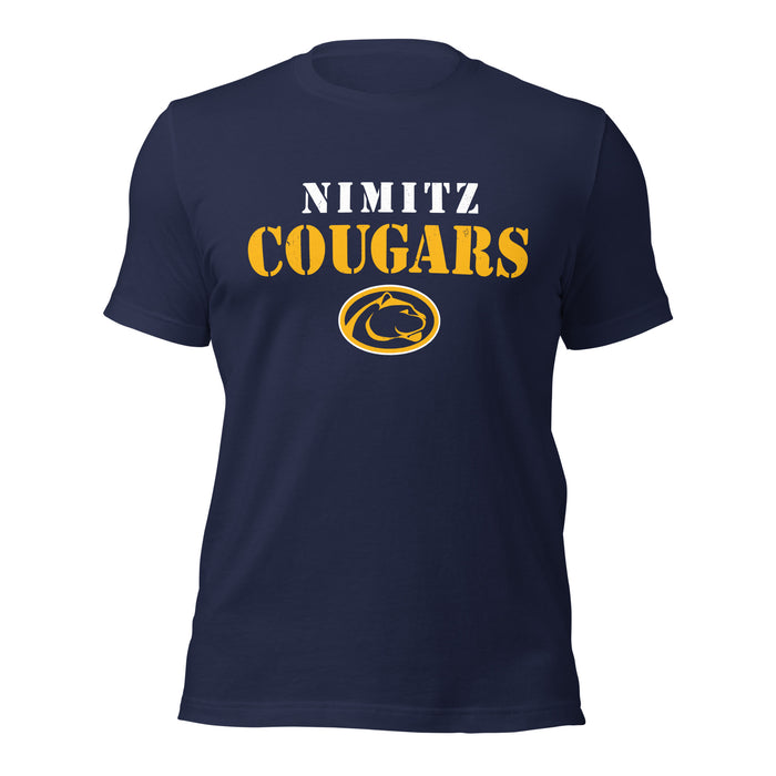 Nimitz High School Cougars Navy Blue Premium Unisex T-shirt 017