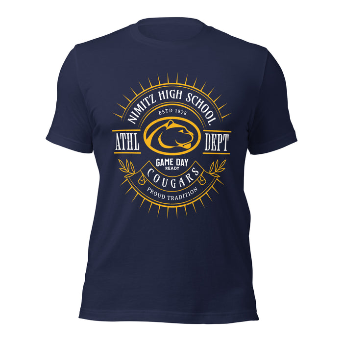Nimitz High School Cougars Navy Blue Premium Unisex T-shirt 201