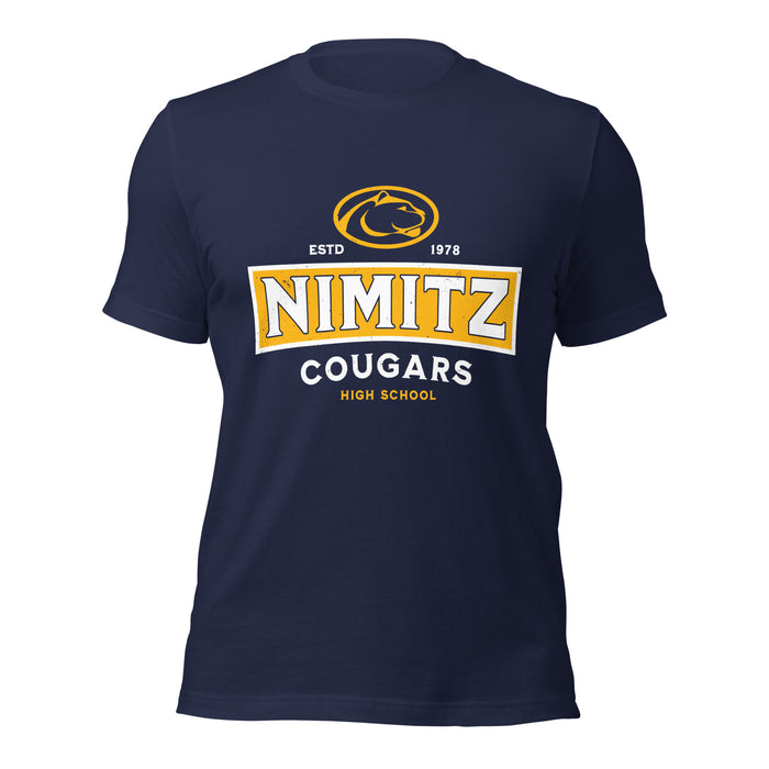 Nimitz High School Cougars Navy Blue Premium Unisex T-shirt 202