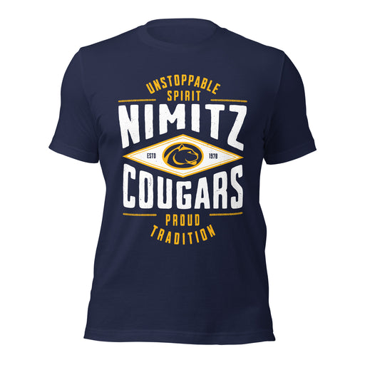 Nimitz High School Cougars Navy Blue Premium Unisex T-shirt 210