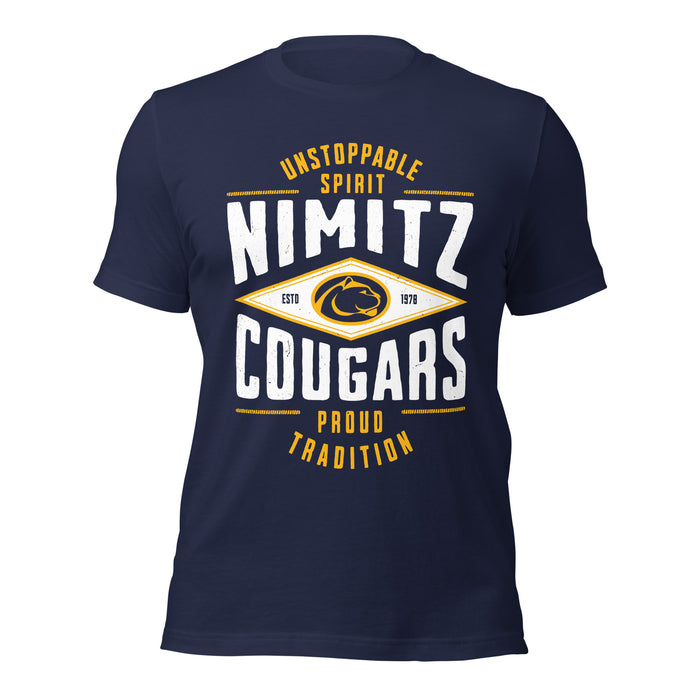 Nimitz High School Cougars Navy Blue Premium Unisex T-shirt 210