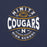 Close-up view of Nimitz High School Cougars Navy Blue Premium Unisex T-shirt 218