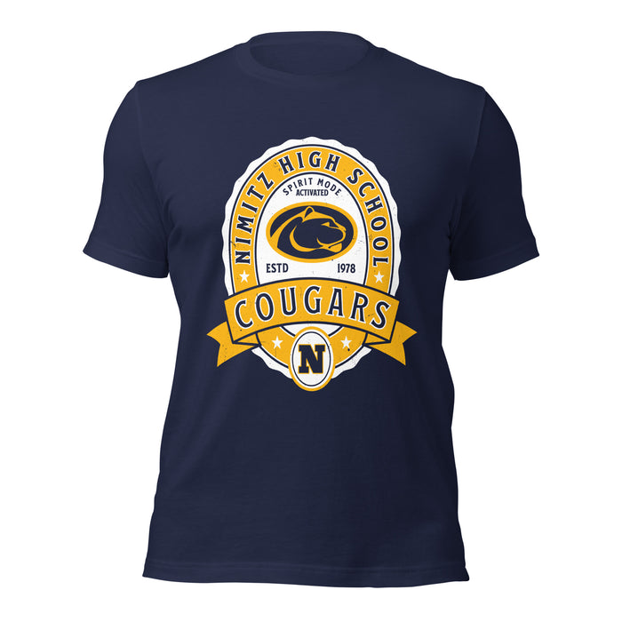Nimitz High School Cougars Navy Blue Premium Unisex T-shirt 212