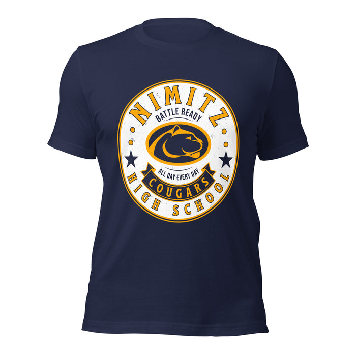 Nimitz High School Cougars Navy Blue Premium Unisex T-shirt 215