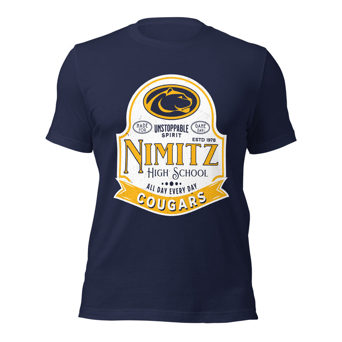 Nimitz High School Cougars Navy Blue Premium Unisex T-shirt 219