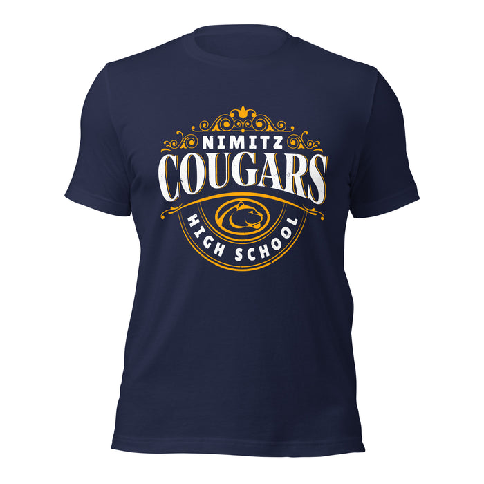 Nimitz High School Cougars Navy Blue Premium Unisex T-shirt 211