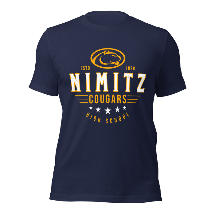 Nimitz High School Cougars Navy Blue Premium Unisex T-shirt 217