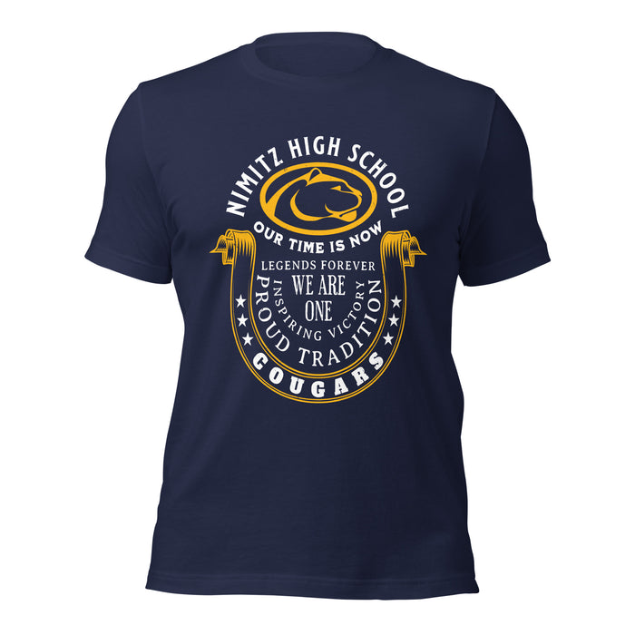 Nimitz High School Cougars Navy Blue Premium Unisex T-shirt 229