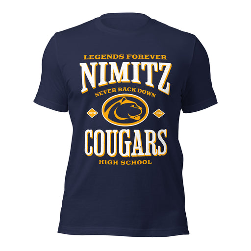 Nimitz High School Cougars Navy Blue Premium Unisex T-shirt 230