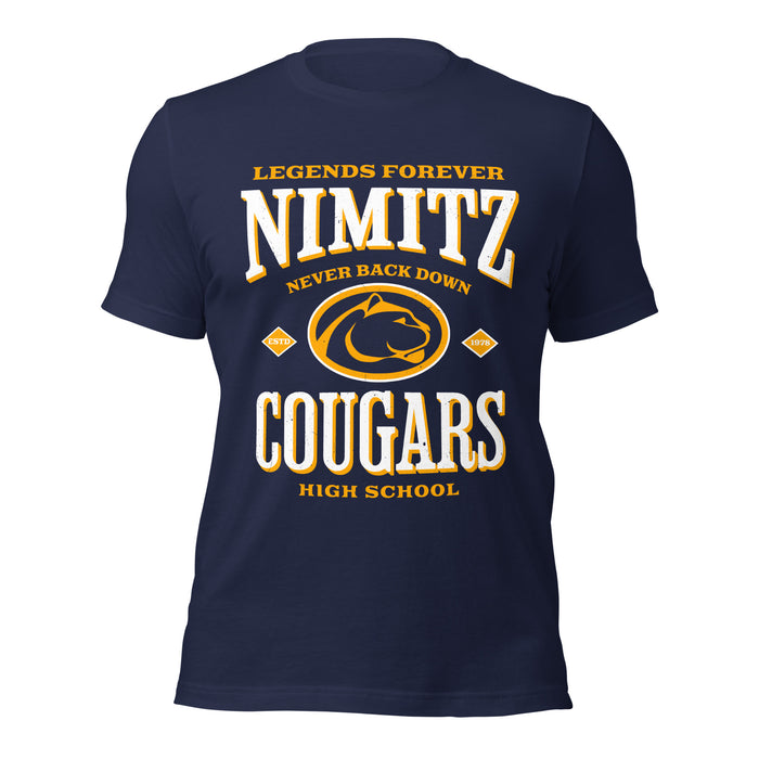 Nimitz High School Cougars Navy Blue Premium Unisex T-shirt 230