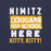 Close-up view of Nimitz High School Cougars Navy Blue Premium Unisex T-shirt 231