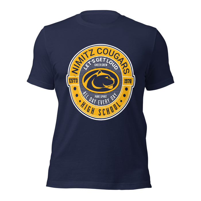 Nimitz High School Cougars Navy Blue Premium Unisex T-shirt 224