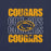 Close-up view of Nimitz High School Cougars Navy Blue Premium Unisex T-shirt 233
