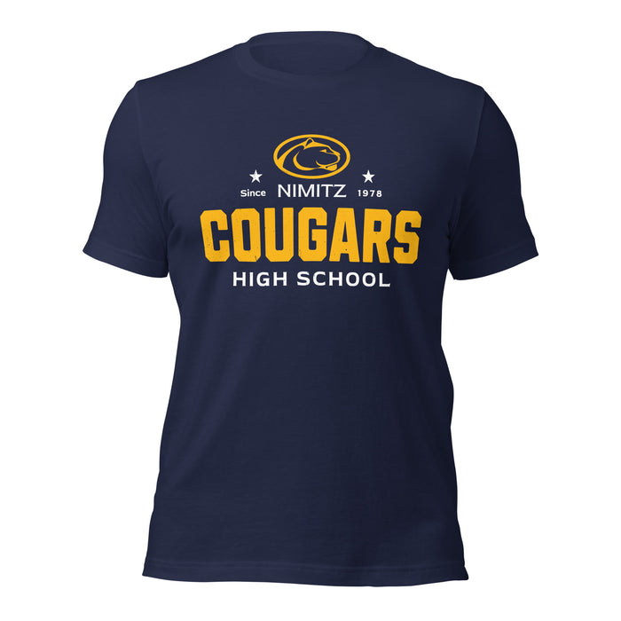 Nimitz High School Cougars Navy Blue Premium Unisex T-shirt 222