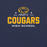 Close-up view of Nimitz High School Cougars Navy Blue Premium Unisex T-shirt 222