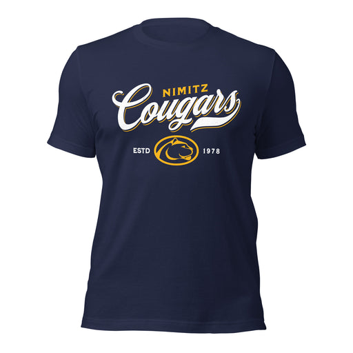 Nimitz High School Cougars Navy Blue Premium Unisex T-shirt 226