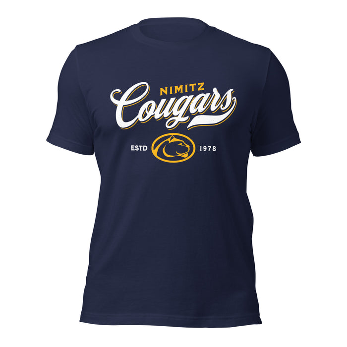 Nimitz High School Cougars Navy Blue Premium Unisex T-shirt 226