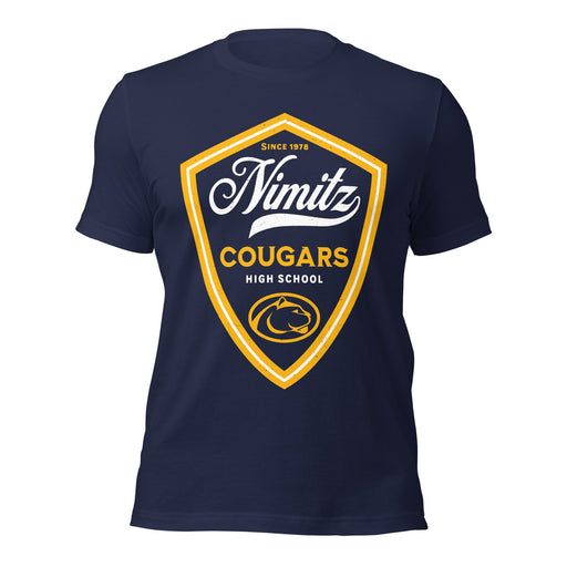 Nimitz High School Cougars Navy Blue Premium Unisex T-shirt 225