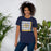 Woman wearing Nimitz High School Cougars Navy Blue Premium Unisex T-shirt 235