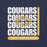 Close-up view of Nimitz High School Cougars Navy Blue Premium Unisex T-shirt 235