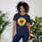 Woman wearing Nimitz High School Cougars Navy Blue Premium Unisex T-shirt 239