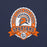 A circular and banner-style school logo reading 'SEVEN LAKES HIGH SCHOOL SPARTANS' with a Spartan helmet and stars, shown on a dark navy background. Seven Lakes High School Spartans Navy Blue Premium Unisex T-shirt 212