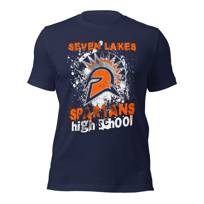 Seven Lakes High School Spartans Navy Blue Premium Unisex T-shirt 205