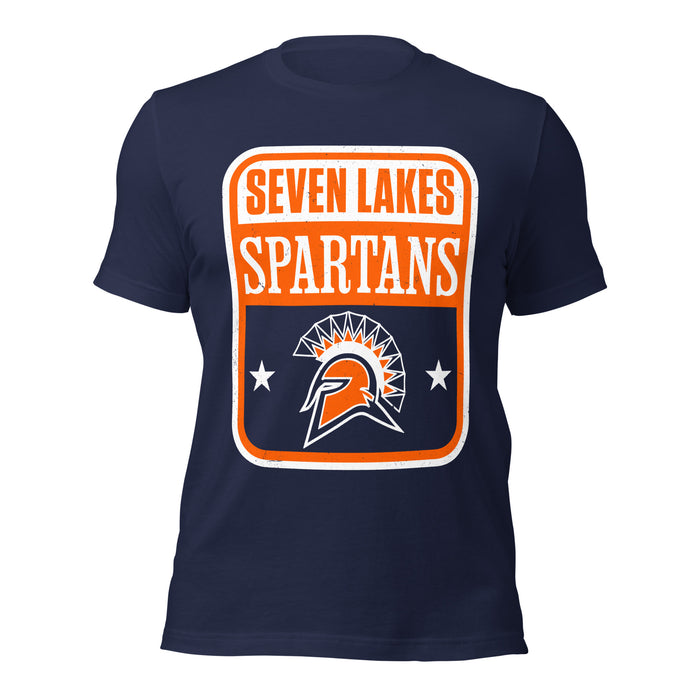 Seven Lakes High School Spartans Navy Blue Premium Unisex T-shirt 001