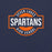 Close-up view of Seven Lakes High School Spartans Navy Blue Premium Unisex T-shirt 011