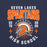 A navy blue graphic design featuring the text 'SEVEN LAKES SPARTANS EST 2005 HIGH SCHOOL' with a Spartan helmet and sunburst emblem in orange, white, and navy. Seven Lakes High School Spartans Navy Blue Premium Unisex T-shirt 204