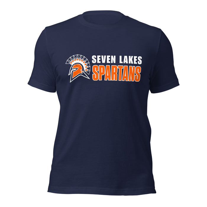 Seven Lakes High School Spartans Navy Blue Premium Unisex T-shirt 200