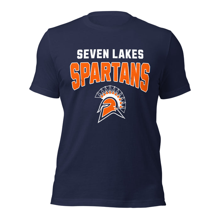 Seven Lakes High School Spartans Navy Blue Premium Unisex T-shirt 234