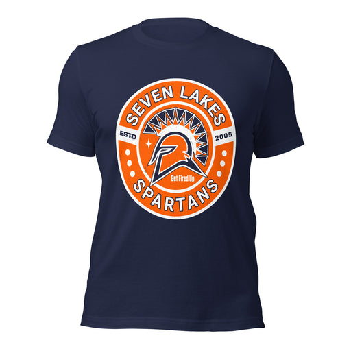 Seven Lakes High School Spartans Navy Blue Premium Unisex T-shirt 239