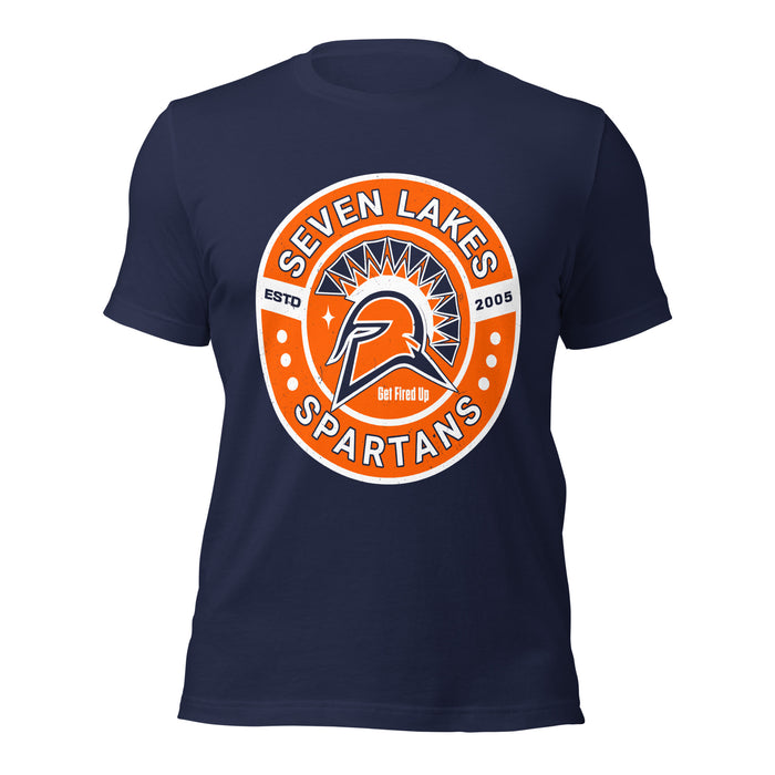Seven Lakes High School Spartans Navy Blue Premium Unisex T-shirt 239