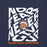 Close-up view of Seven Lakes High School Spartans Navy Blue Premium Unisex T-shirt 236