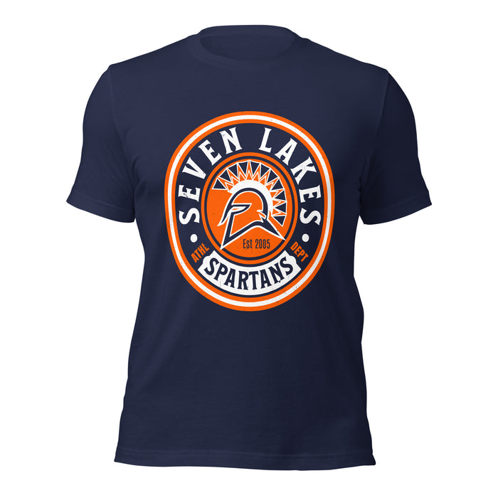 Seven Lakes High School Spartans Navy Blue Premium Unisex T-shirt 220