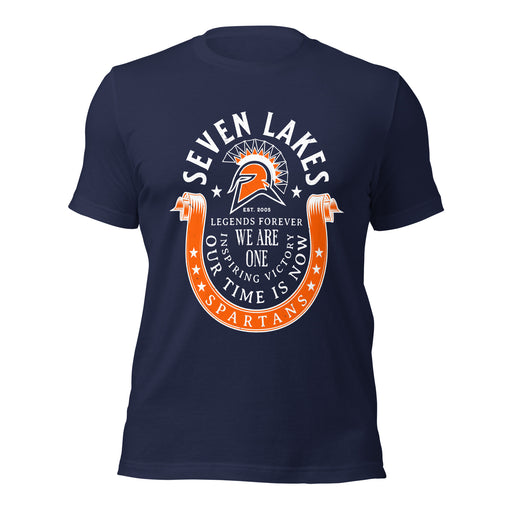 Seven Lakes High School Spartans Navy Blue Premium Unisex T-shirt 229