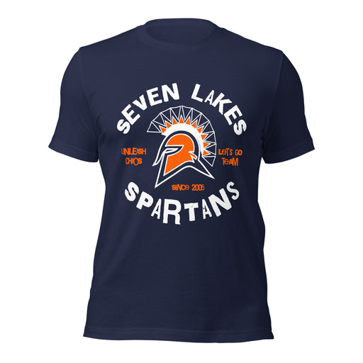 Seven Lakes High School Spartans Navy Blue Premium Unisex T-shirt 228