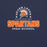 Close-up view of Seven Lakes High School Spartans Navy Blue Premium Unisex T-shirt 222