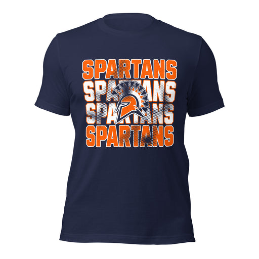 Seven Lakes High School Spartans Navy Blue Premium Unisex T-shirt 233