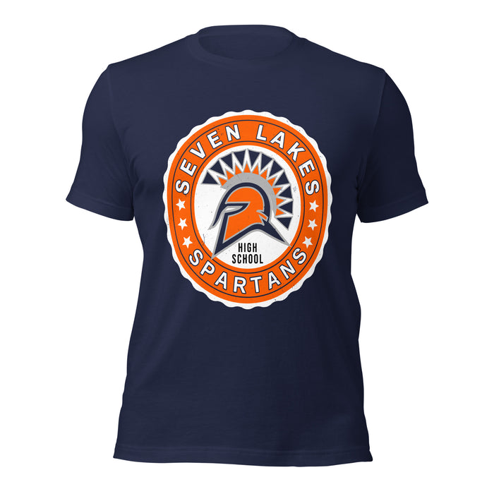 Seven Lakes High School Spartans Navy Blue Premium Unisex T-shirt 216