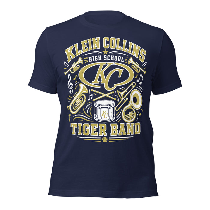 Klein Collins High School Tiger Band Navy Blue Premium T-shirt 002
