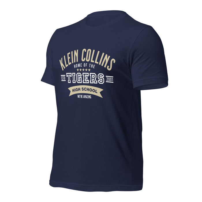 Klein Collins High School Tigers Premium Navy T-shirt 96