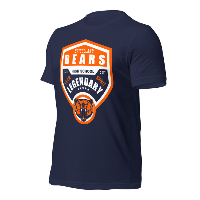 Bridgeland High School Bears Premium Navy Unisex T-shirt 14a