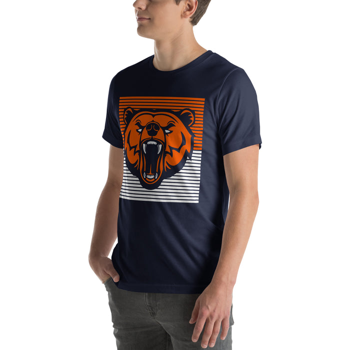 Man wearing a Bridgeland High School Bears Premium Navy Unisex T-shirt 27