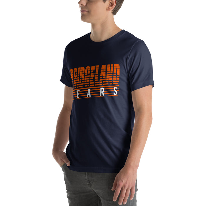 Man wearing a Bridgeland High School Bears Premium Navy Unisex T-shirt 32